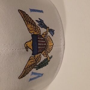 Snap Back Virgin Islands Embroidered White‎ Ball Cap